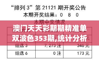 澳门天天彩期期精准单双波色353期,统计分析解释定义_升级版10.928