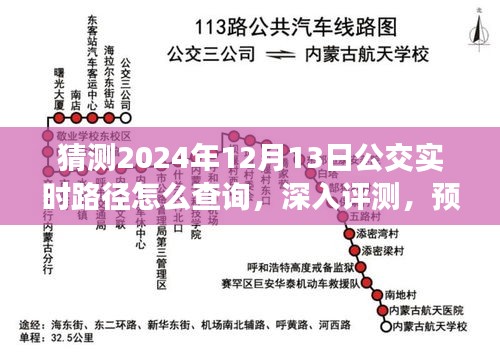 深度评测与预测，未来公交实时路径查询技术展望——以公交实时路径查询体验为例，解析如何查询预测公交路径信息至2024年12月13日。