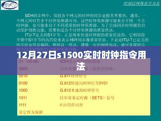 实时时钟指令用法详解，S1500在12月27日的操作指南