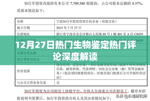 12月27日生物鉴定热门评论深度解析