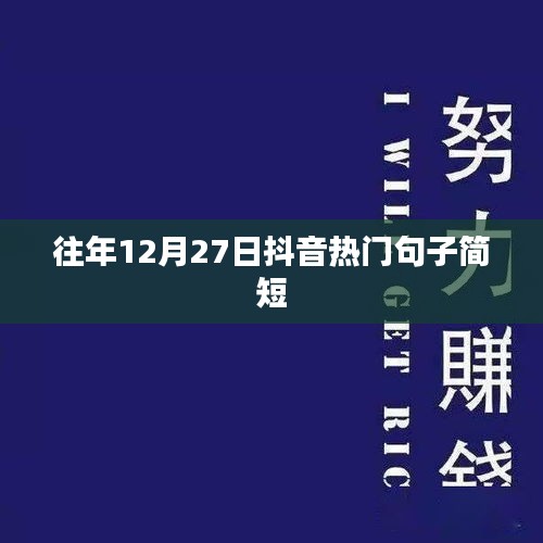 抖音热门句子精选，历年12月27日流行短语回顾