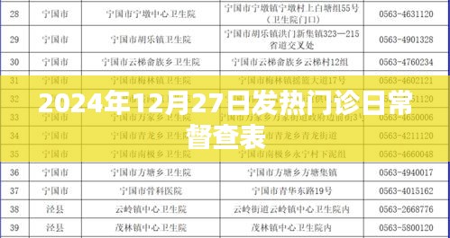 2024年发热门诊督查表，日常运营与服务质量评估