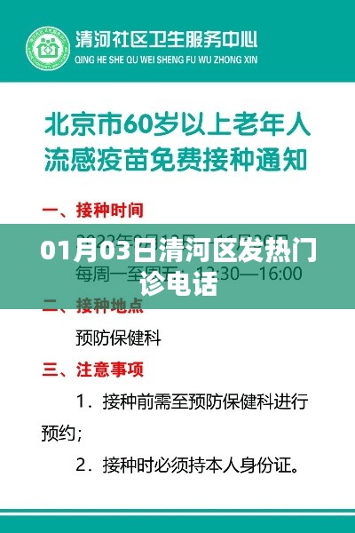清河区发热门诊联系电话，最新动态通知