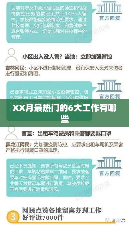 XX月热门工作盘点，六大岗位成焦点