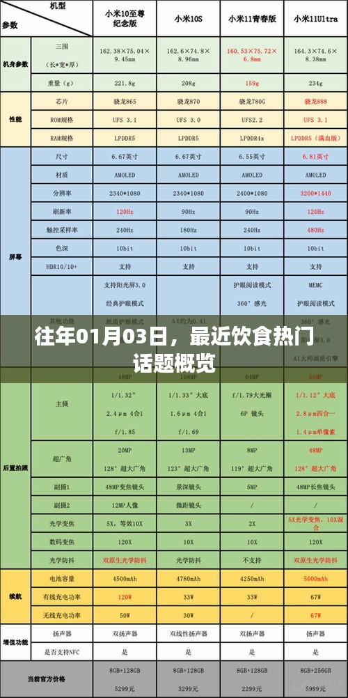 饮食热门话题概览，历年一月三日趋势