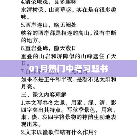中考热门习题书一月解析