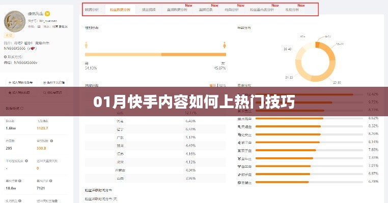 快手内容一月上热门技巧攻略