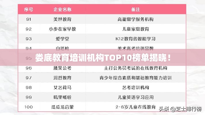 娄底教育培训机构TOP10榜单揭晓！
