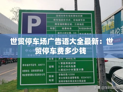 世贸停车场广告语大全最新：世贸停车费多少钱 