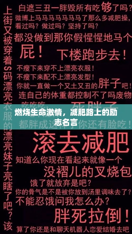 燃烧生命激情，减肥路上的励志名言