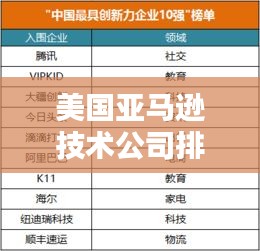 美国亚马逊技术公司排名揭秘，影响力不容小觑