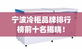 宁波冷柜品牌排行榜前十名揭晓！